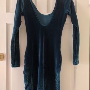 American apparel velvet long sleeve dress